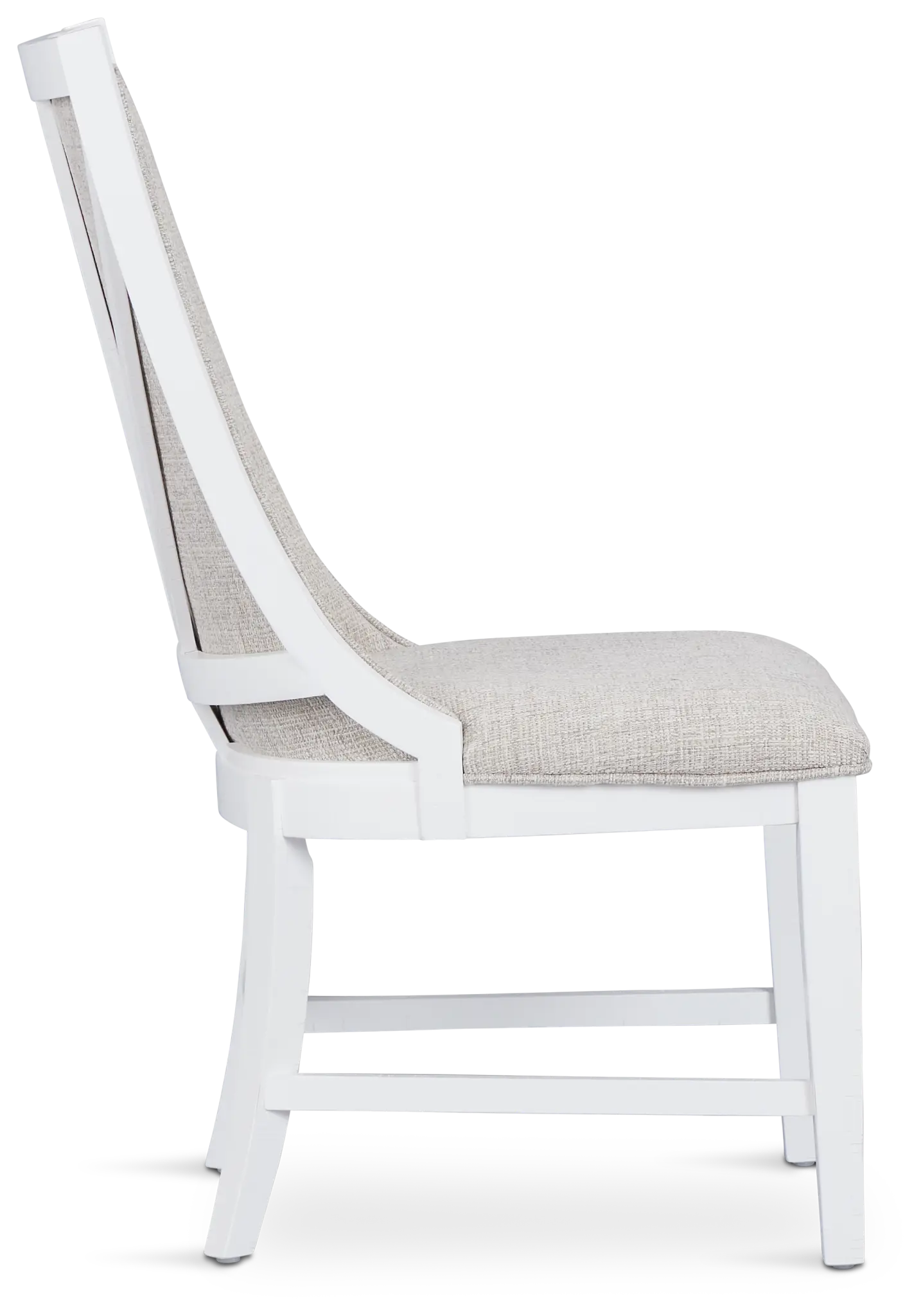 Heron Cove White Curved Upholstered Side Chair Heron Cove White Curved Upholstered Side Chair