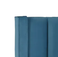 Audrey Blue Velvet Platform Bed
