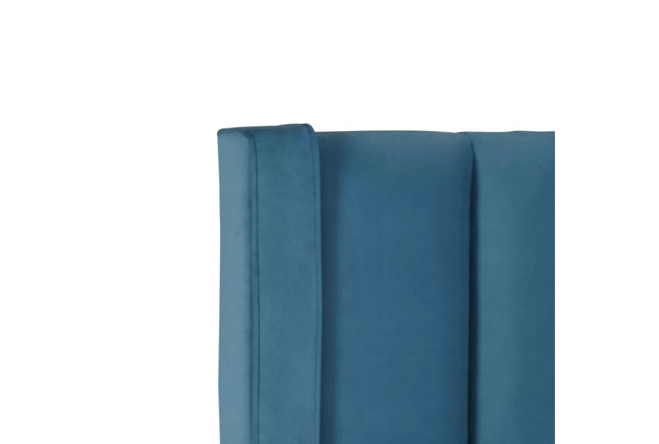 Audrey Blue Velvet Platform Bed