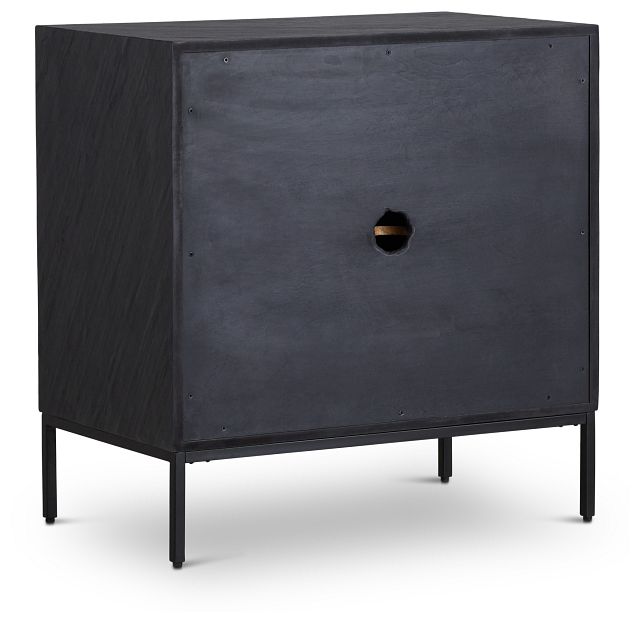 Dax Black Wood Two-door Cabinet