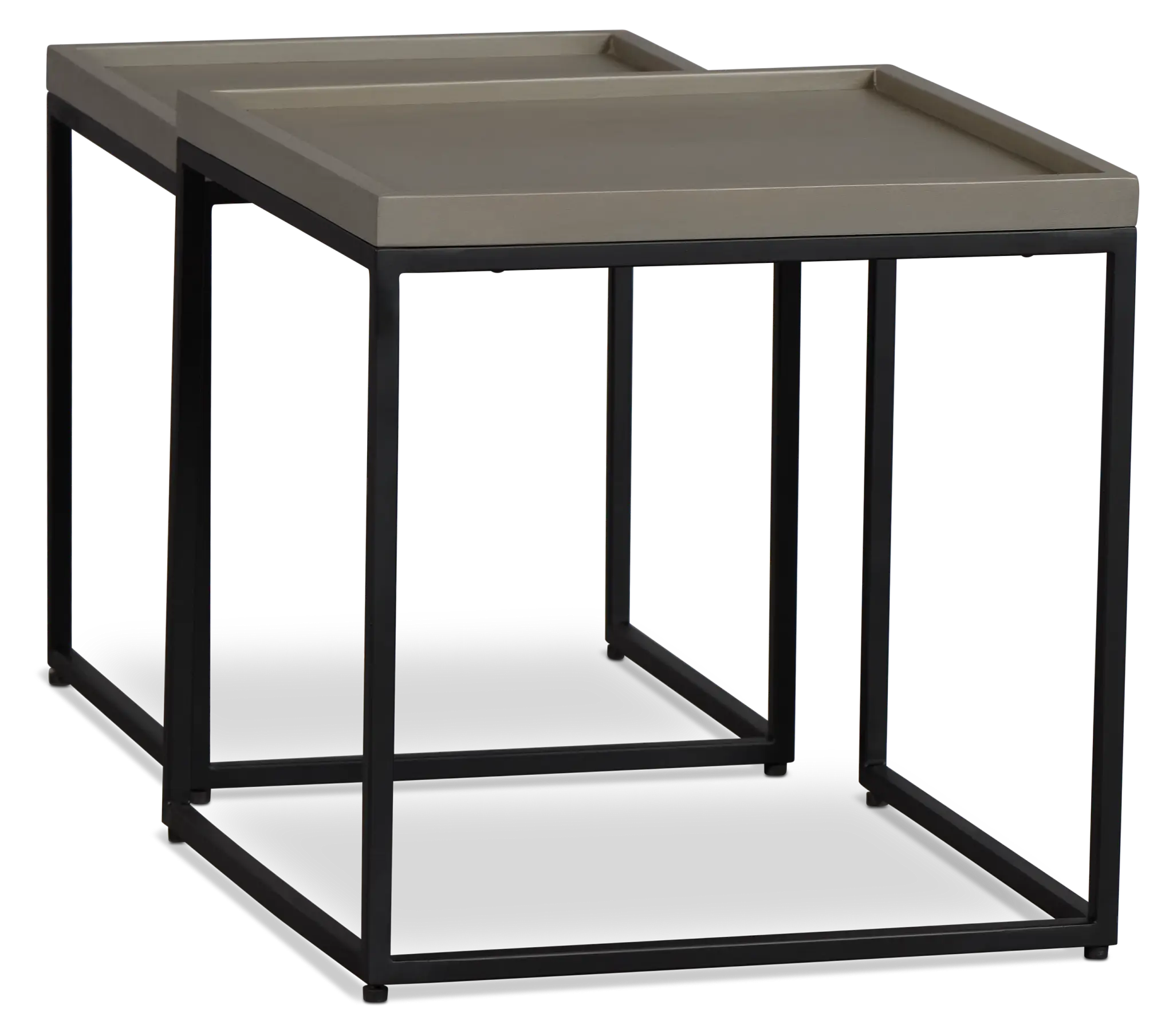 Blaine Gray Set Of 2 Nesting Tables Blaine Gray Set Of 2 Nesting Tables