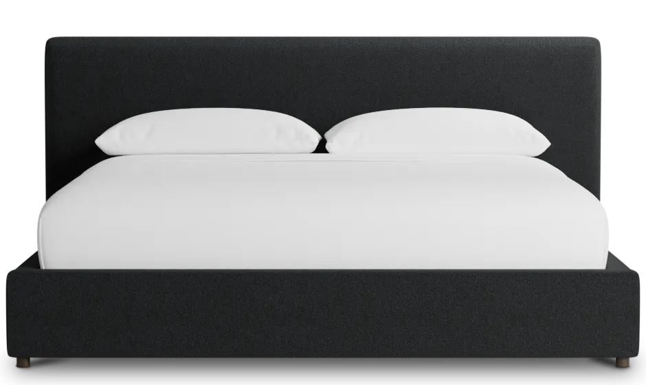 Grayton Elite Black 44" Upholstered Platform Bed