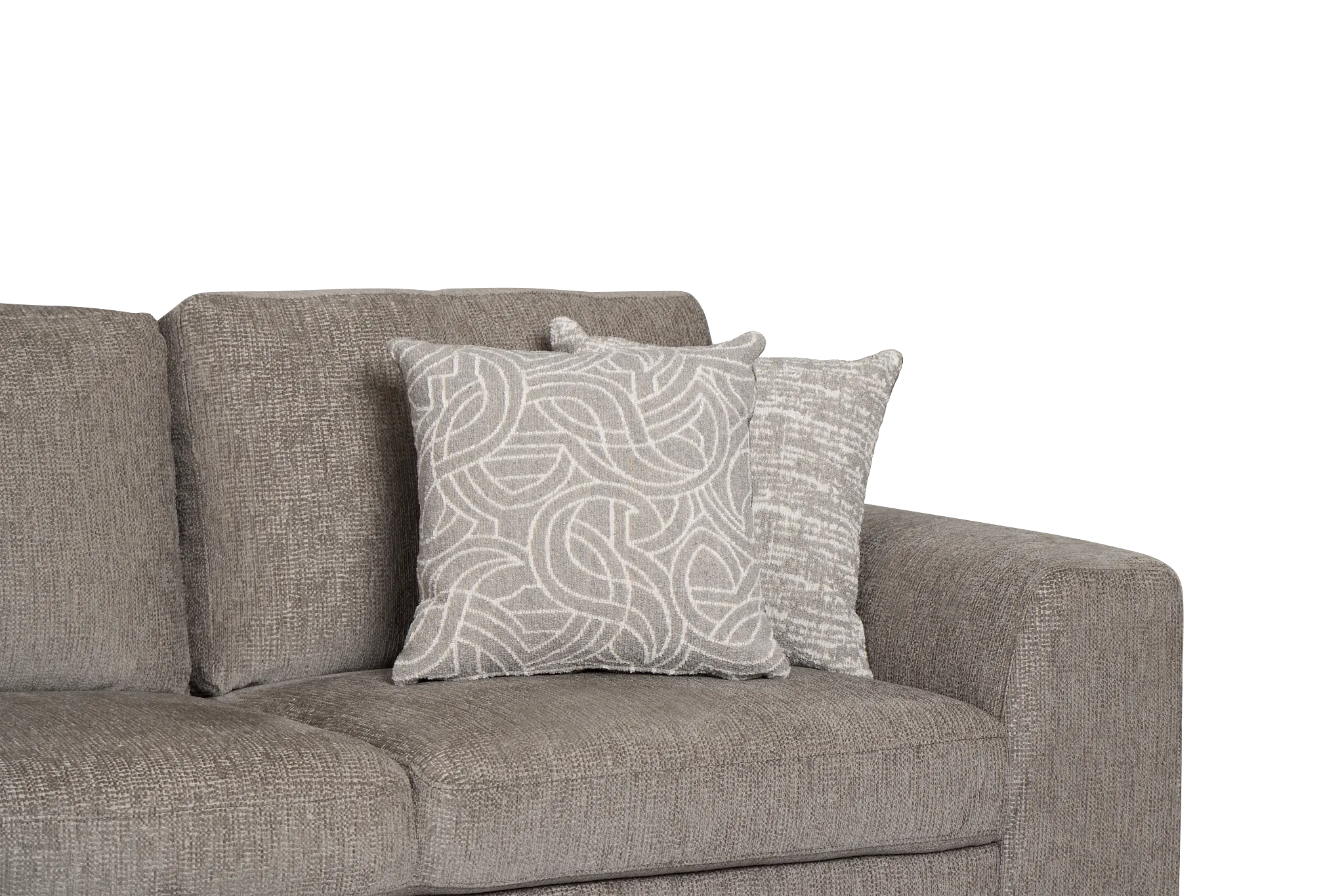 Blakely Gray Fabric Left Chaise Storage Sectional