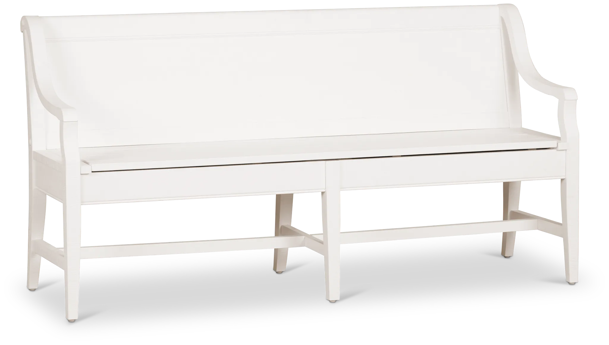 Heron Cove White Storage Dining Bench