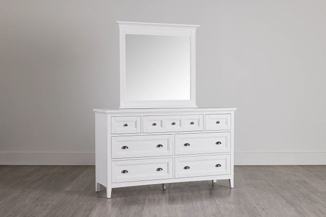 Heron Cove White Dresser & Mirror