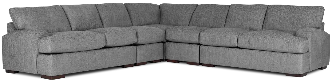 Alpha Light Gray Fabric Large Two-arm Sectional Alpha Light Gray Fabric Large Two-arm Sectional