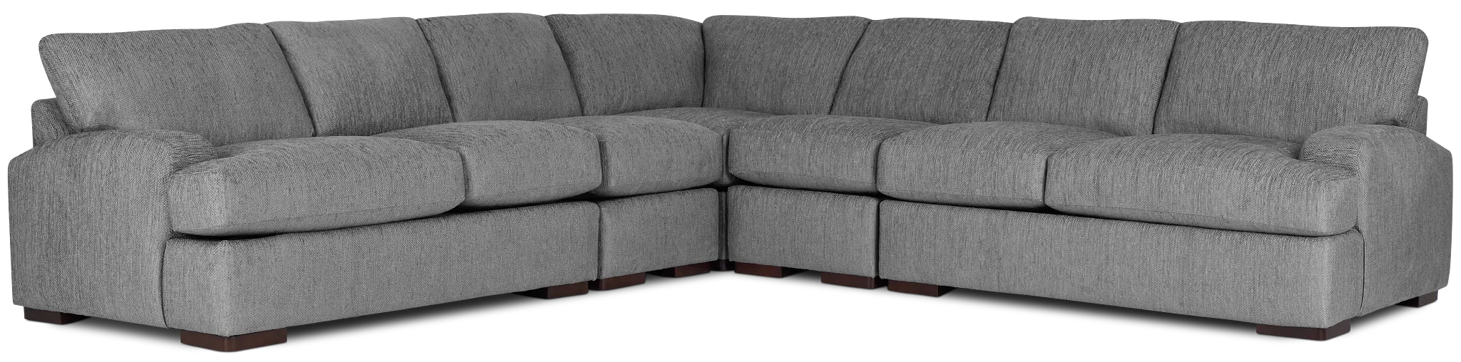 Alpha Light Gray Fabric Large Two-arm Sectional