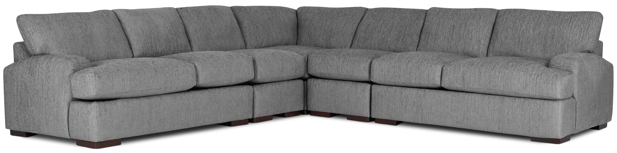 Alpha Light Gray Fabric Large Two-arm Sectional Alpha Light Gray Fabric Large Two-arm Sectional
