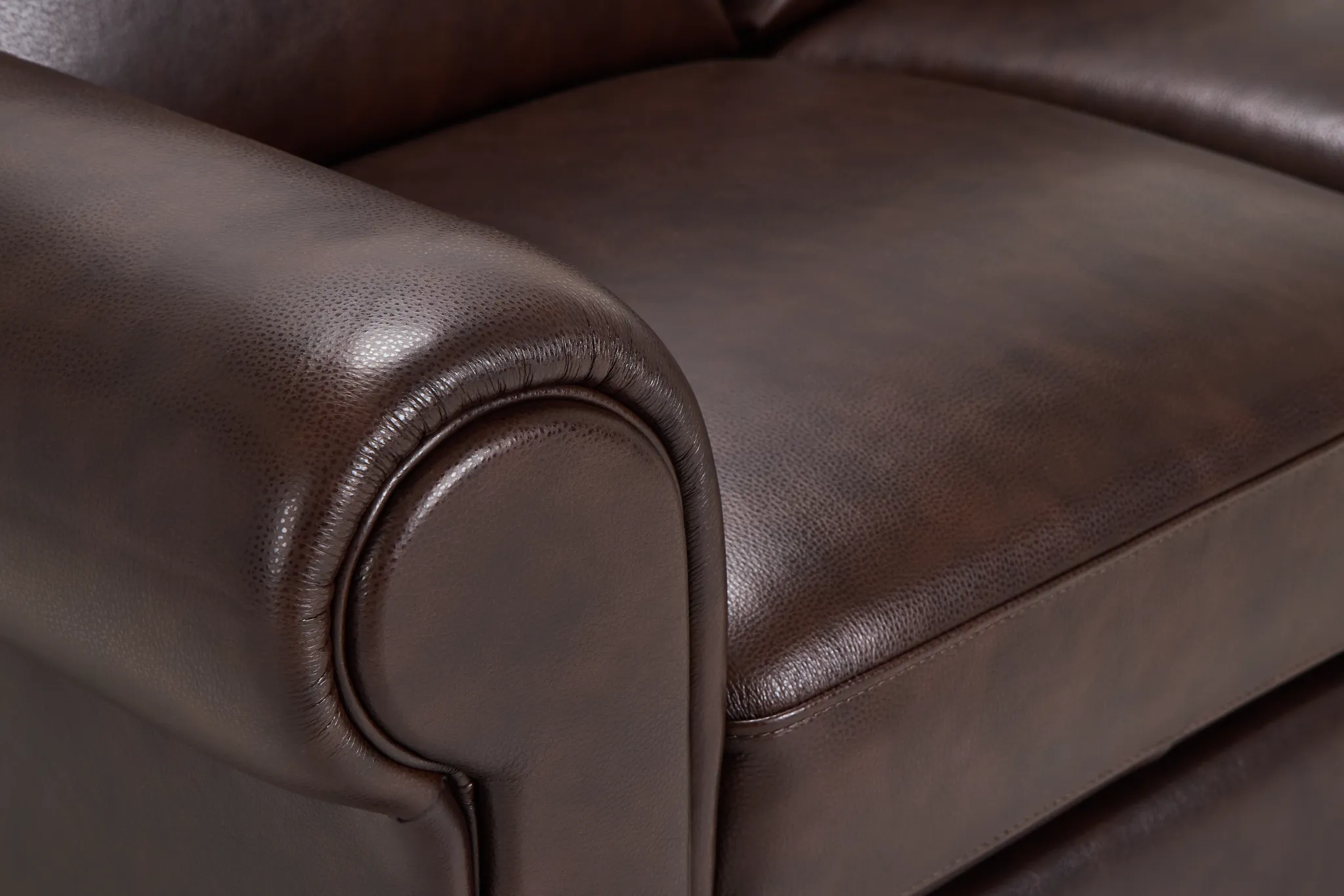 Lincoln Medium Brown Lthr/vinyl Loveseat