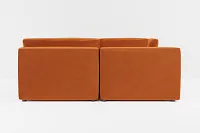 Destin Joya Orange Velvet 6-piece Pit Sectional