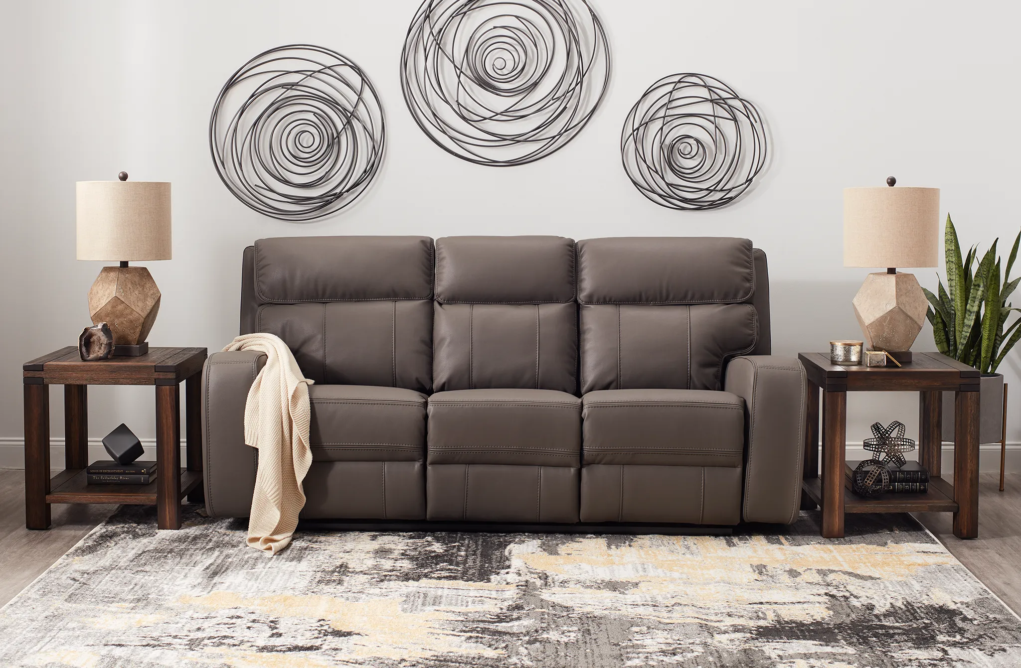 Rhett Gray Micro Reclining Sofa