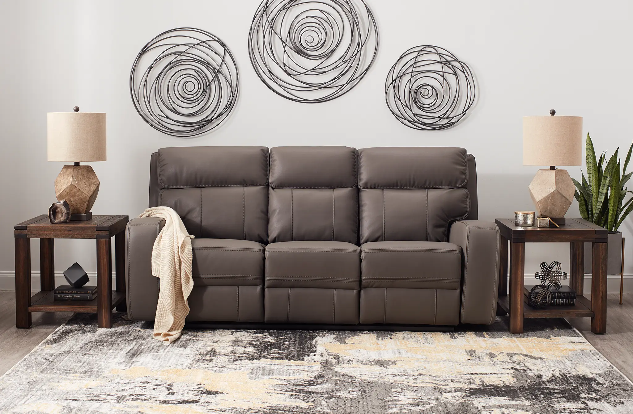 Rhett Gray Micro Reclining Sofa Rhett Gray Micro Reclining Sofa