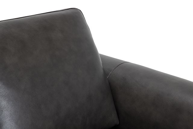 Lincoln Dark Gray Lthr/vinyl Sofa