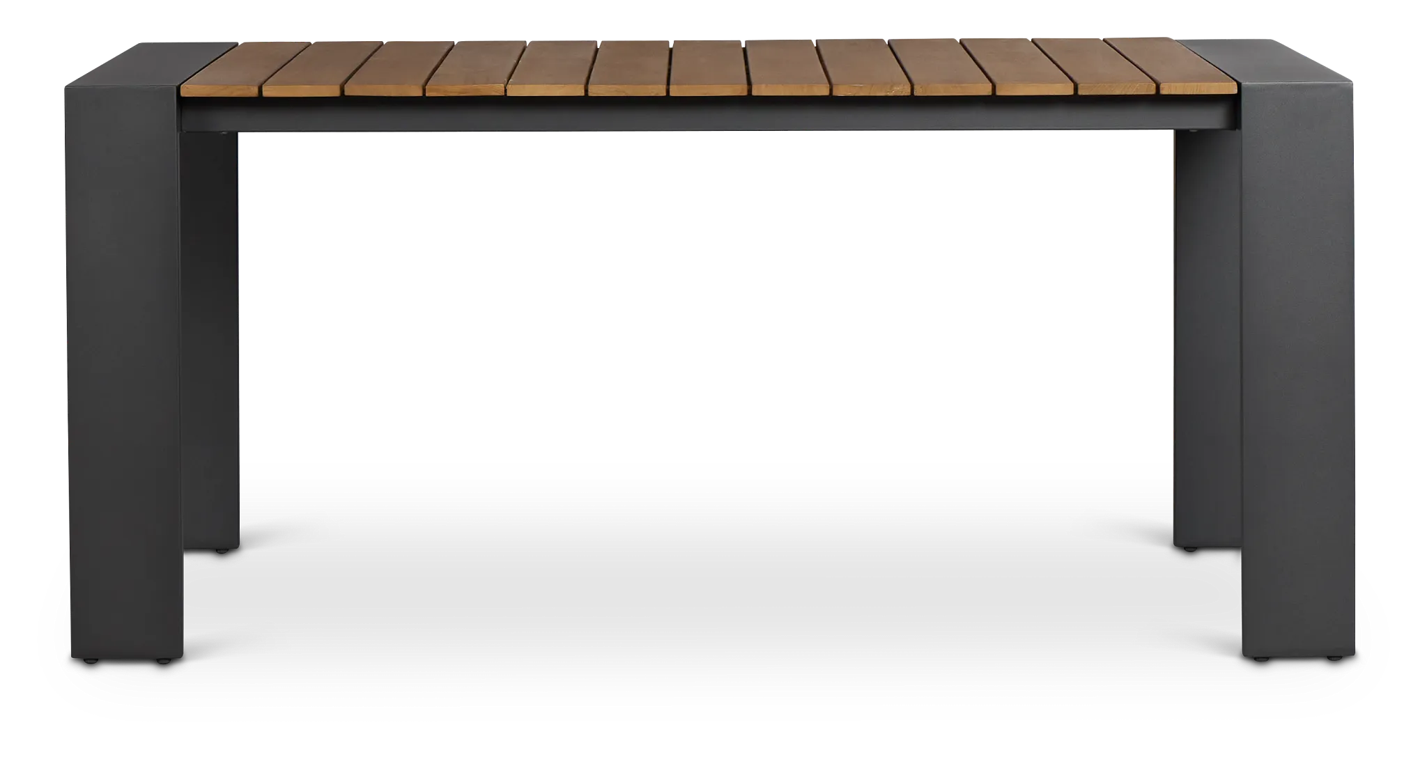 Sunrise Dark Gray Teak 65" Rectangular Table