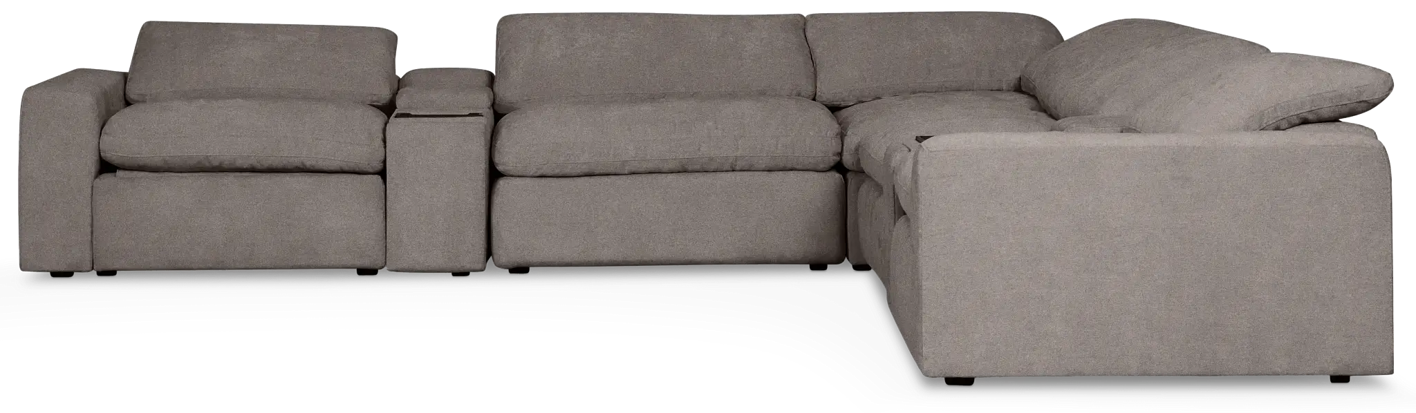 Drift Dark Gray Fabric Large Dual Power Reclining Two-arm Sectional Drift Dark Gray Fabric Large Dual Power Reclining Two-arm Sectional