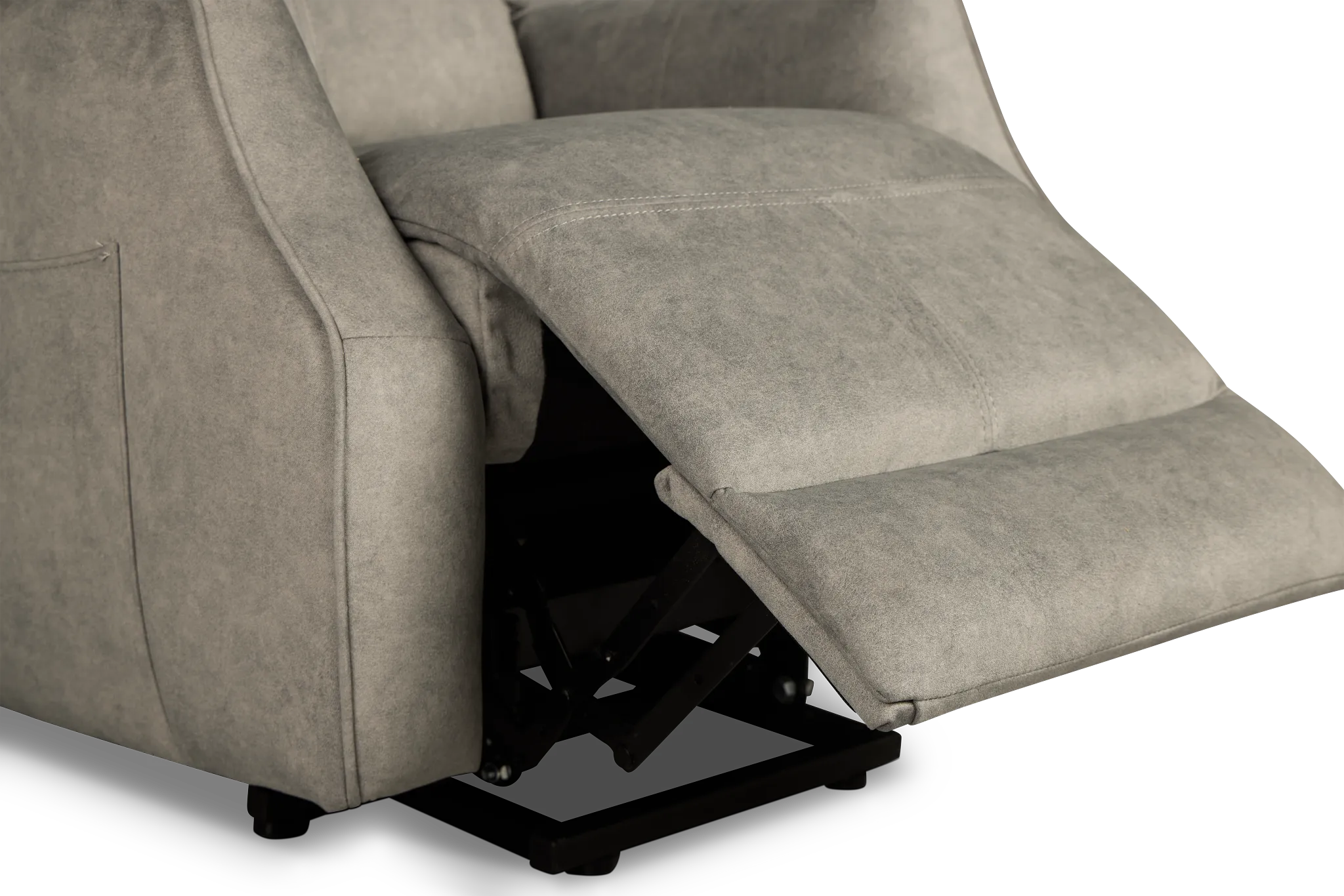 Harris Light Gray Micro Power Lift Recliner