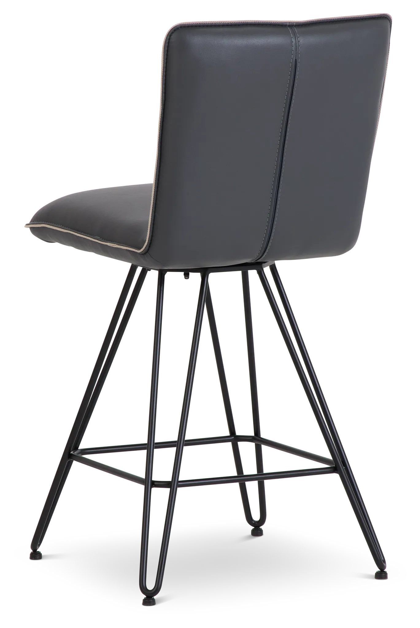 Demi Dark Gray Swivel 24" Upholstered Barstool