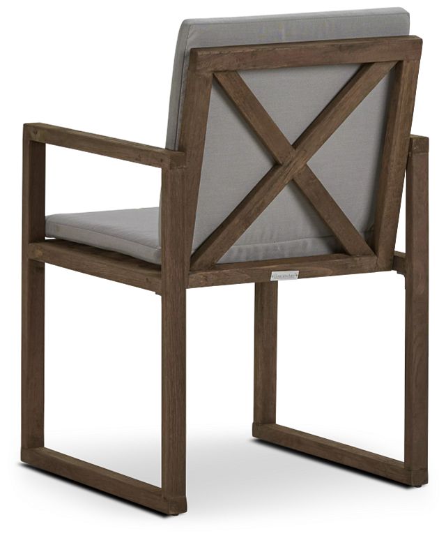 Linear Teak Dk Gray Arm Chair (7)