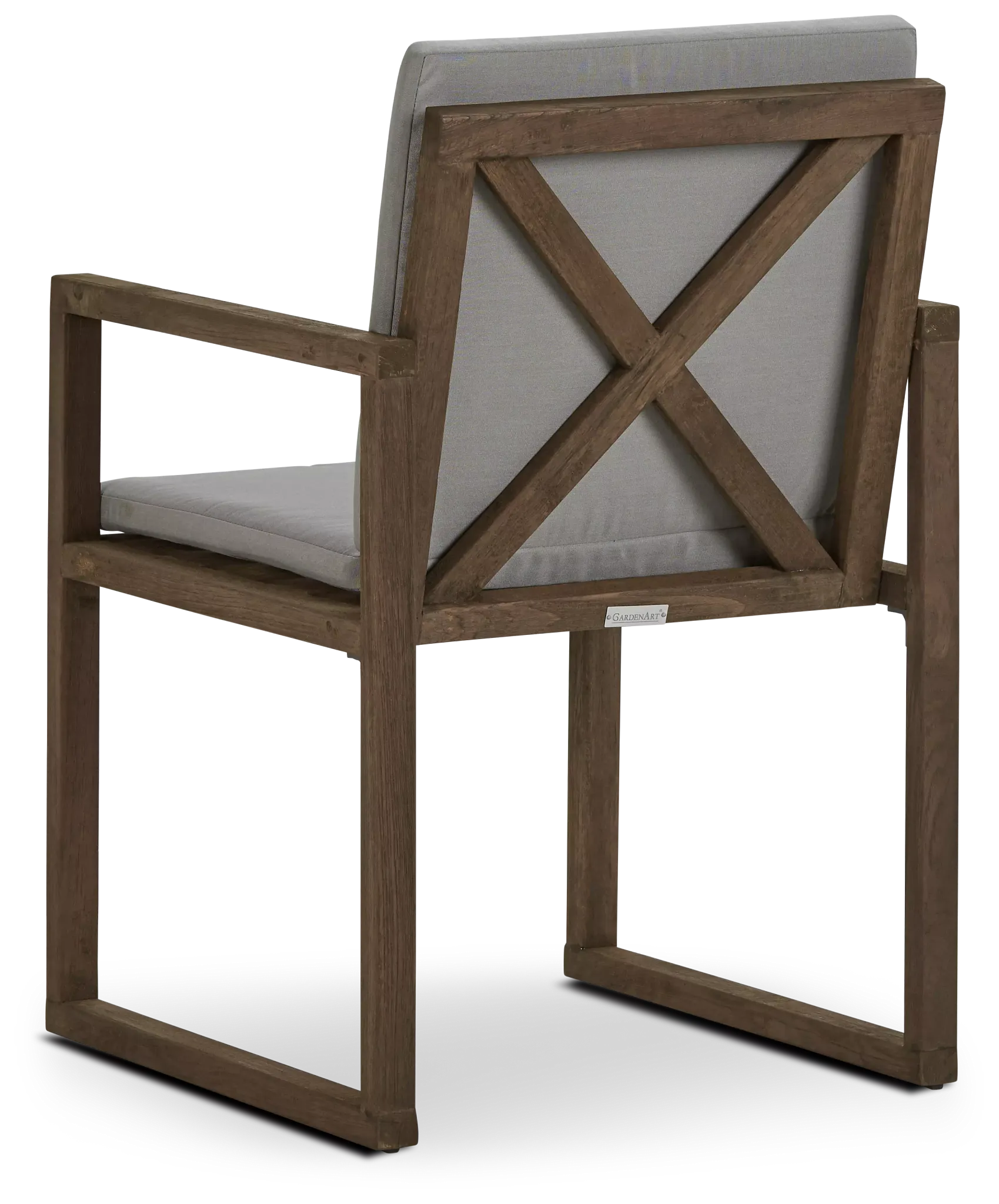 Linear Teak Dk Gray Arm Chair