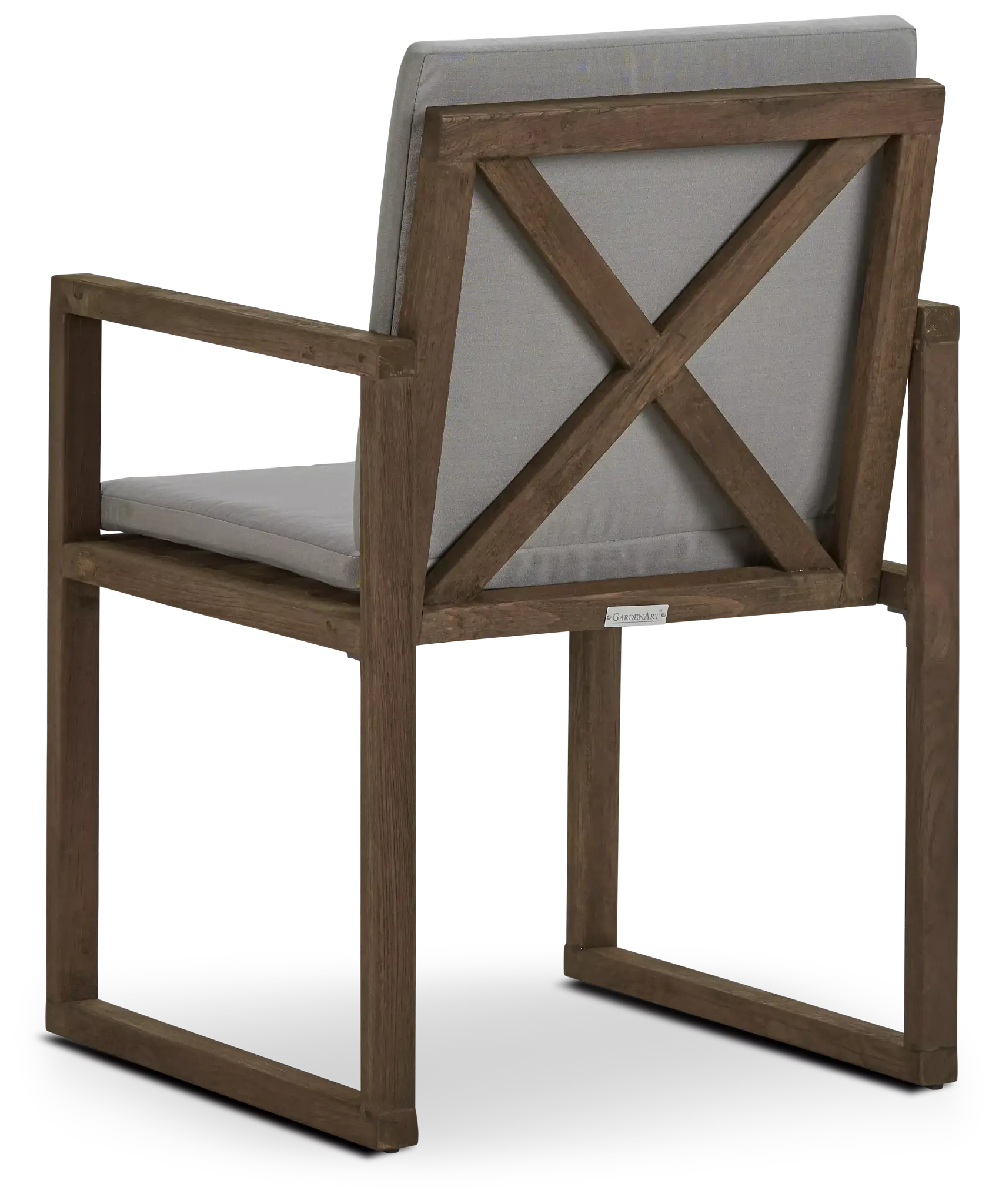 Linear Teak Dk Gray Arm Chair Linear Teak Dk Gray Arm Chair