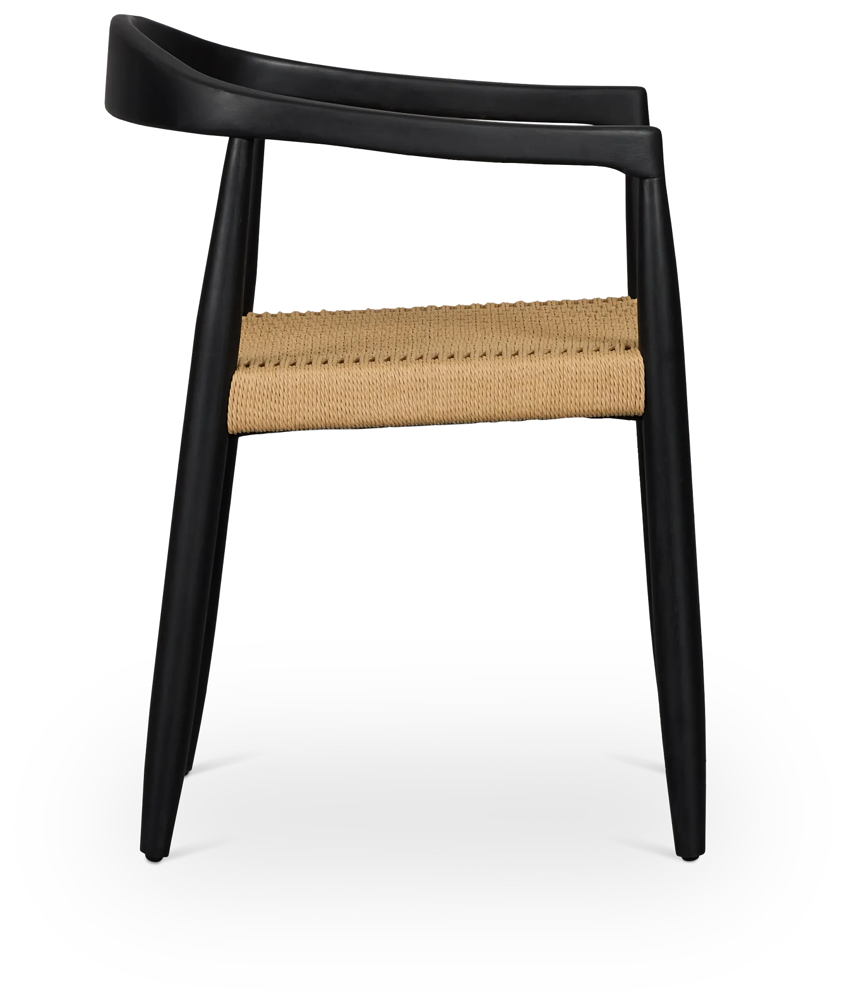 Santorini Black Curved Woven Side Chair