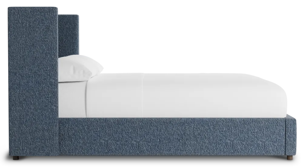 Captiva Maguire Blue 48" Upholstered Shelter Bed