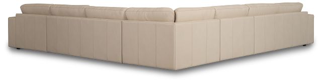Kellan Ivory Leather Large Right Chaise Sectional