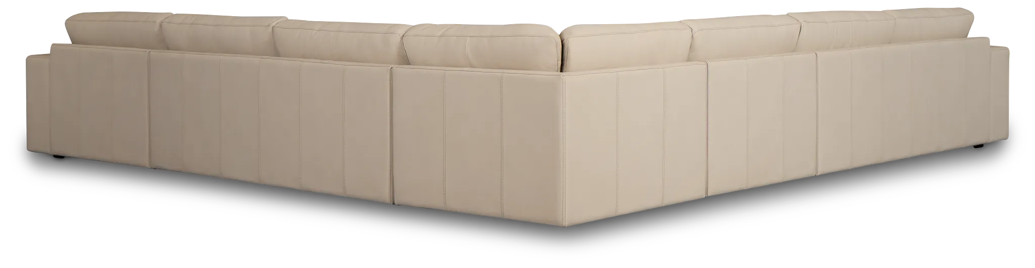 Kellan Ivory Leather Large Right Chaise Sectional