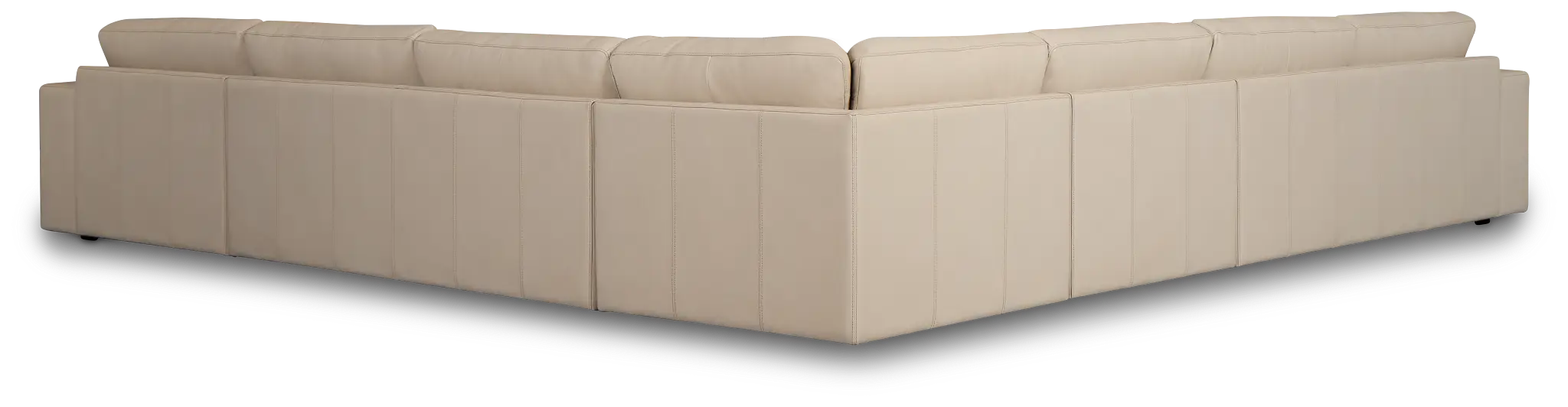 Kellan Ivory Leather Large Right Chaise Sectional Kellan Ivory Leather Large Right Chaise Sectional
