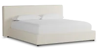 Grayton Gellar White 44" Upholstered Platform Bed