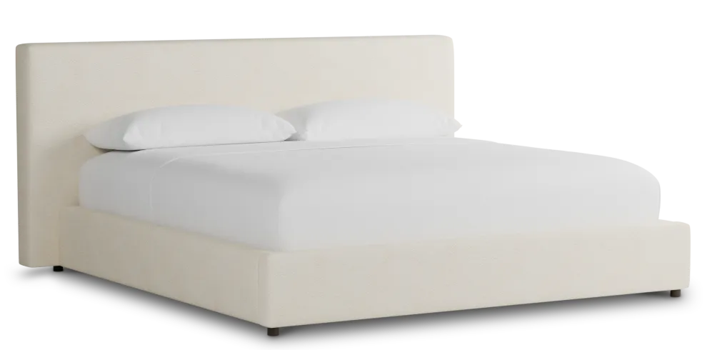Grayton Gellar White 44" Upholstered Platform Bed