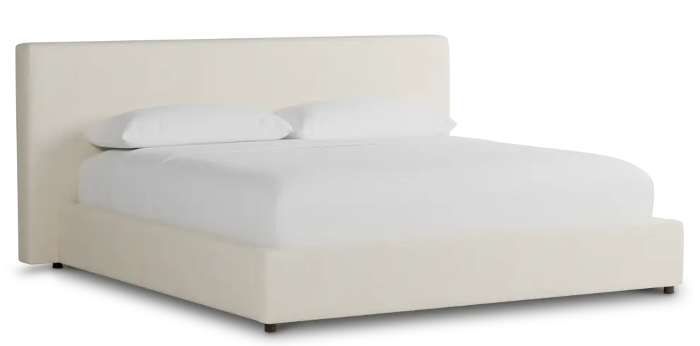 Grayton Gellar White 44" Upholstered Platform Bed Grayton Gellar White 44" Upholstered Platform Bed
