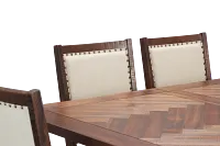 Joplin Dark Tone Extension Rectangular Table With 4 Side Chairs & Bench