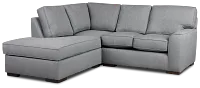 Austin Blue Fabric Small Left Bumper Sectional