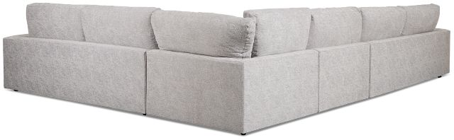 Calista Pewter Fabric Medium Two-arm Sectional