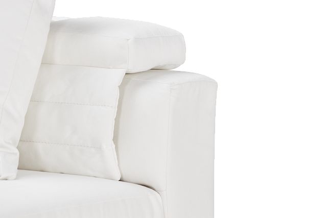 Merrick White Fabric Small Sofa