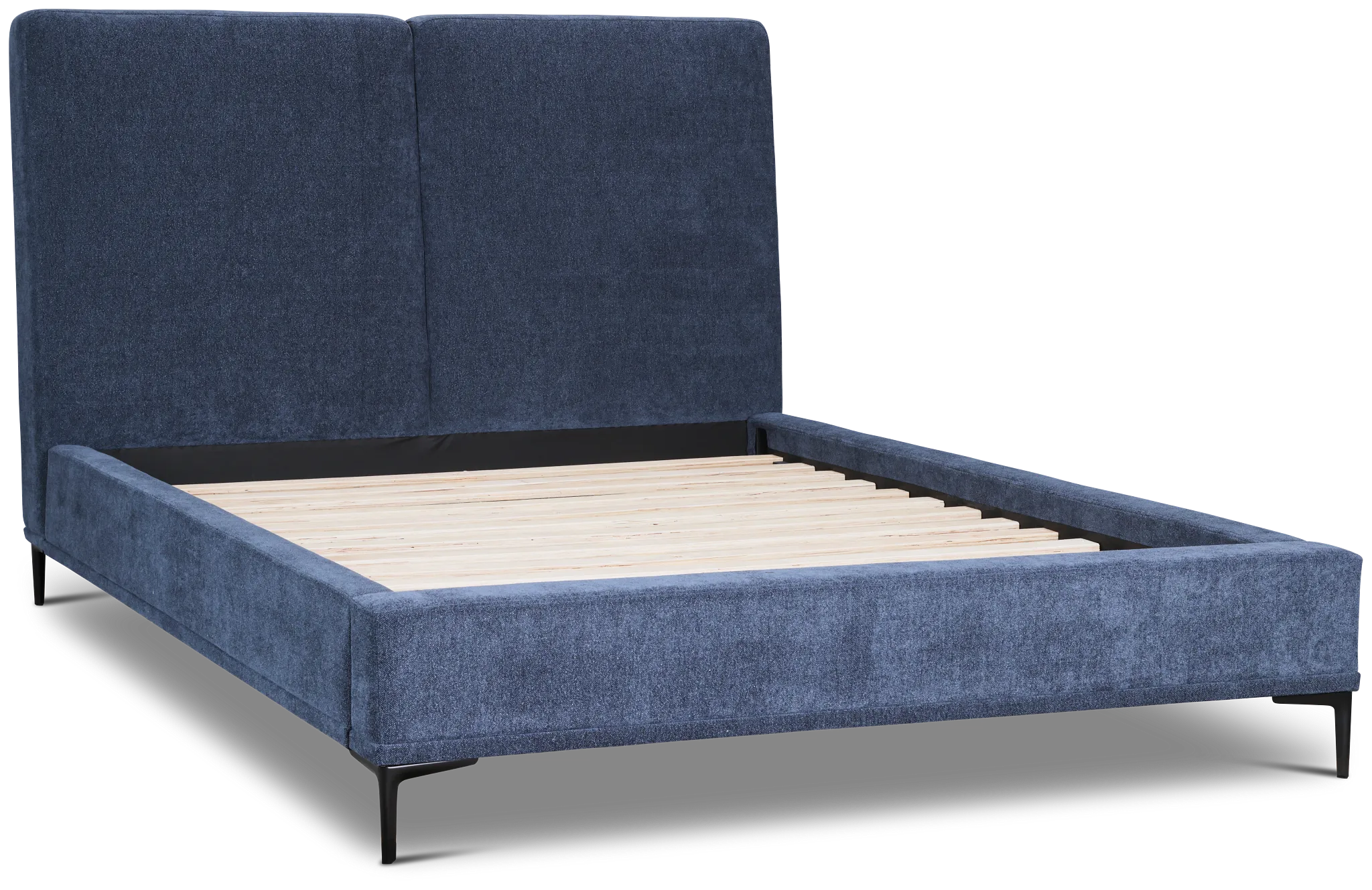 Emit Dark Blue Uph Panel Bed