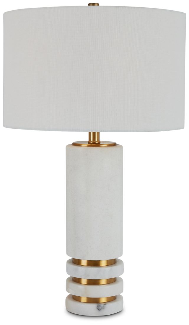 Lacey White Marble Table Lamp