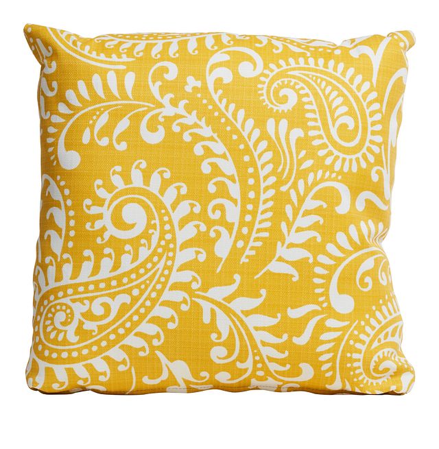 Walker Yellow 18" Indoor/outdoor Accent Pillow