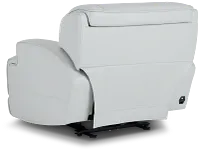 Reign Gray Lthr/vinyl Power Recliner With Power Headrest