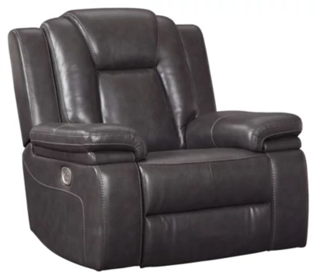 Garristown Dark Gray Micro Power Recliner Living Room