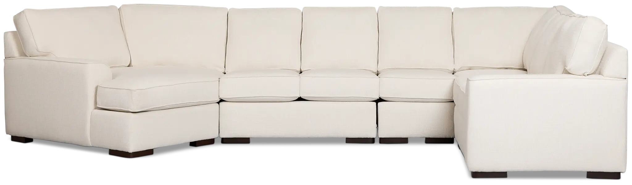 Sinclair Light Beige Fabric Large Left Cuddler Sectional Sinclair Light Beige Fabric Large Left Cuddler Sectional