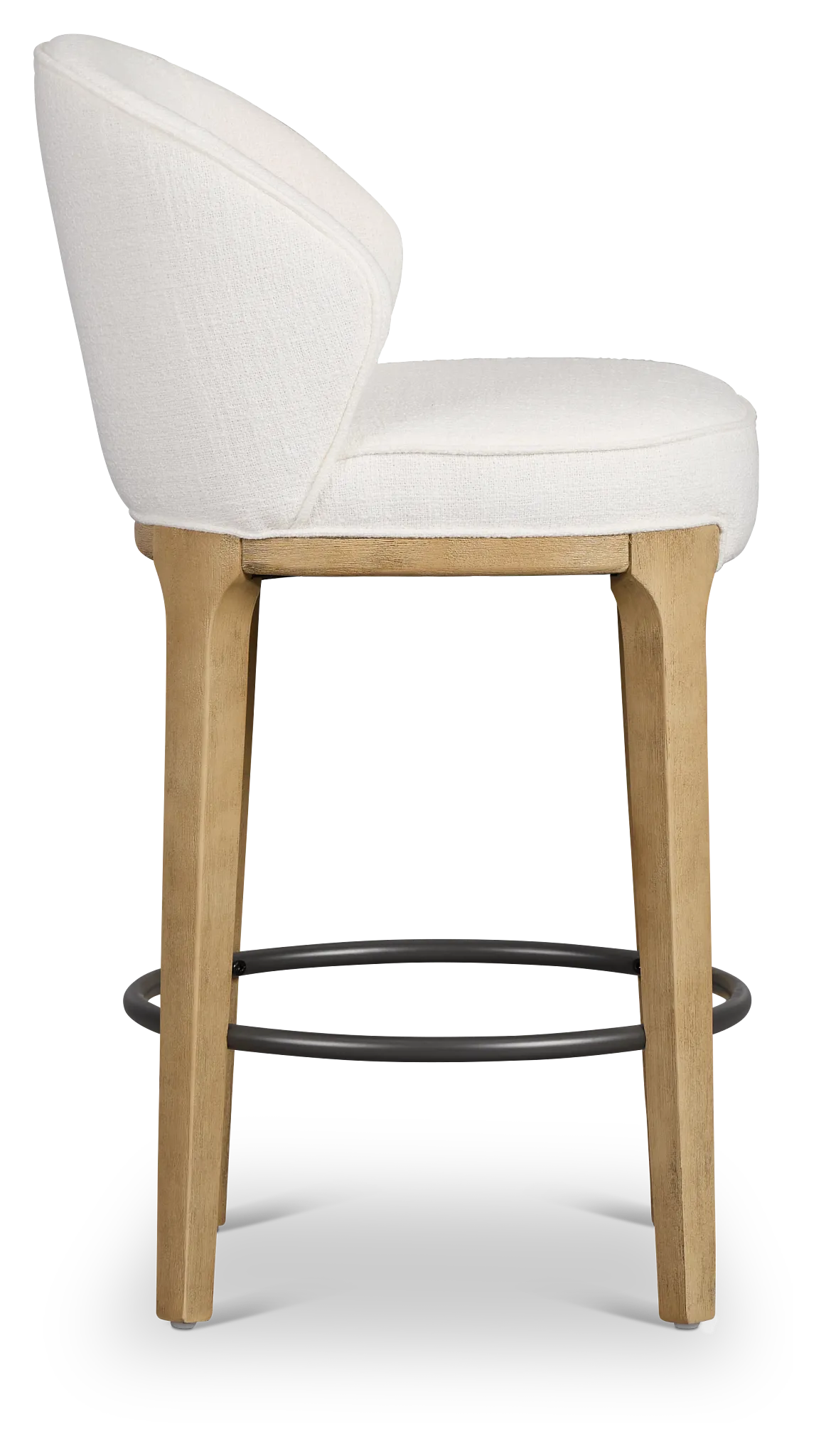 Libby Whitefabric 24" Upholstered Barstool