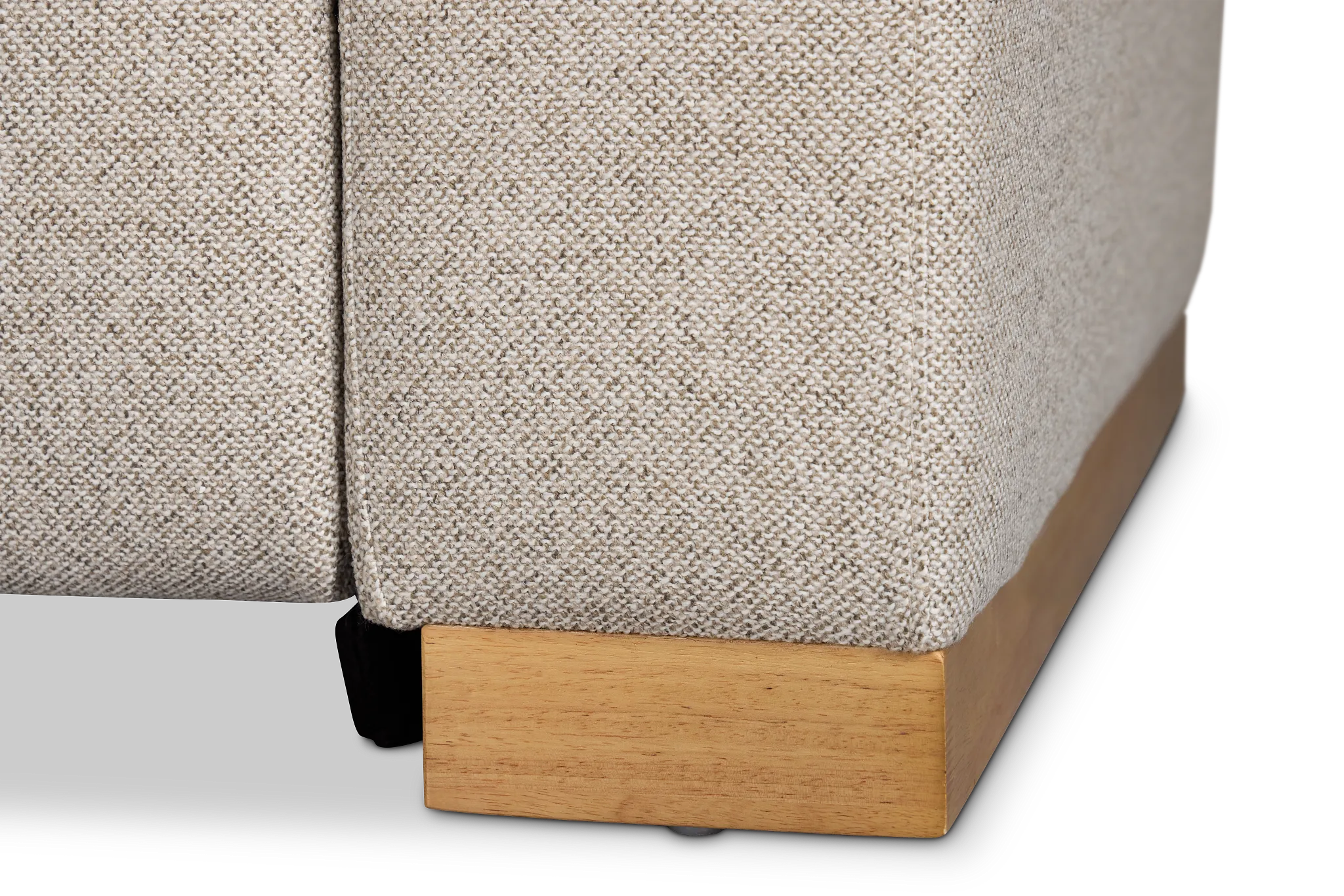 Leona Light Gray Fabric Small Dual Power Reclining Two-arm Sectional