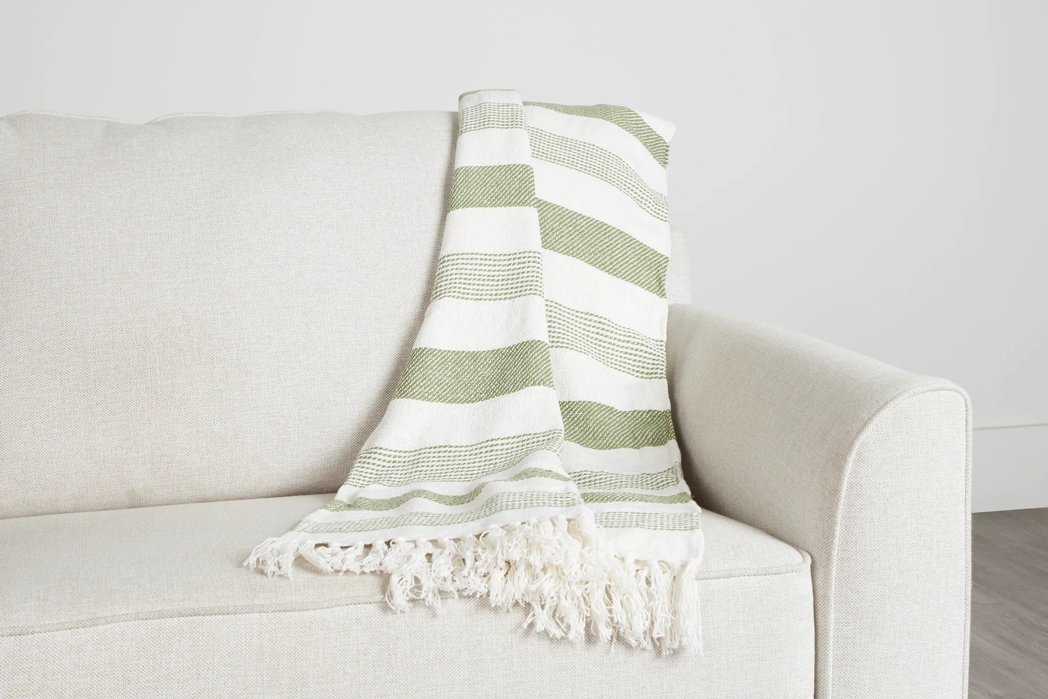 Calhoun Dark Green Stripe 60" X 90" Throw