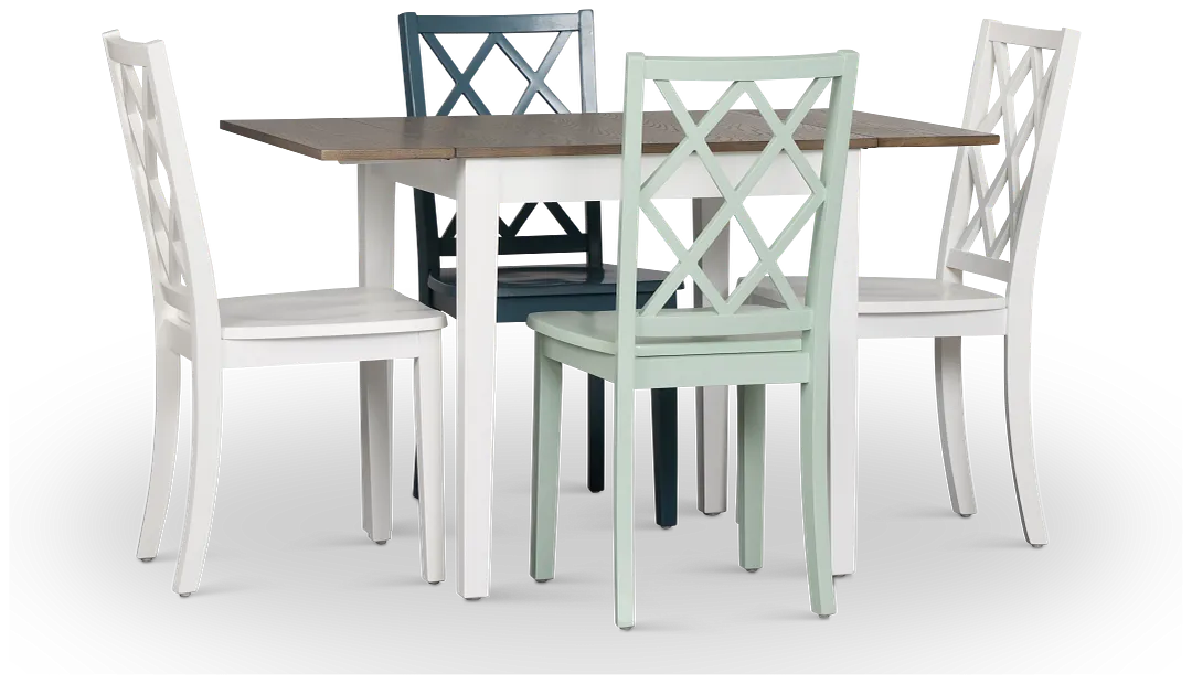 Edgartown Two-tone Rectangular Table And Mixed Chairs