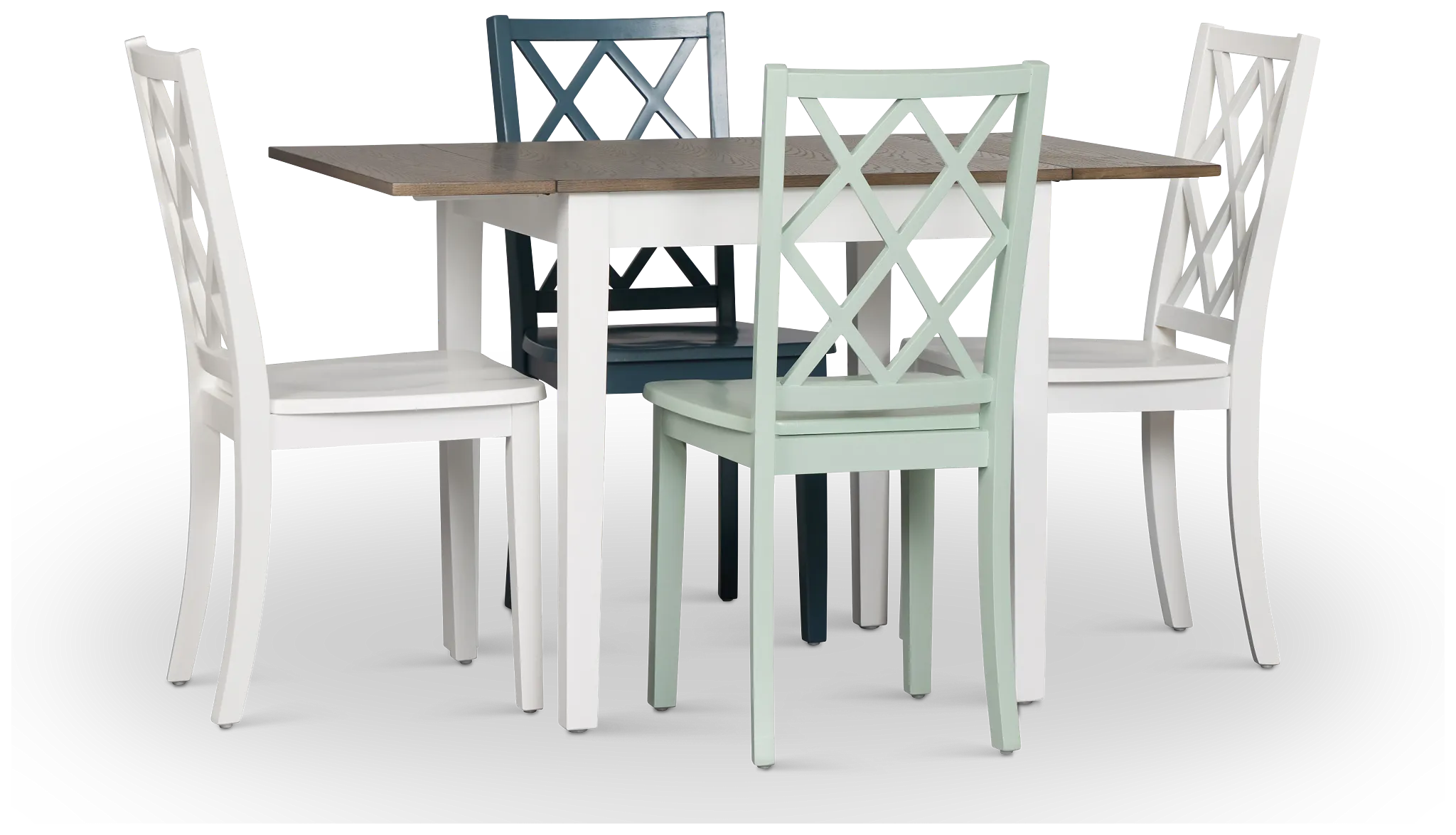 Edgartown Two-tone Rectangular Table And Mixed Chairs