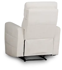 Rae White Fabric Recliner
