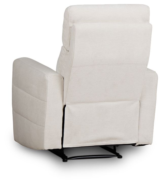 Rae White Fabric Recliner