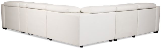 Melody White Micro Medium Dual Power 2-arm Reclining Sectional